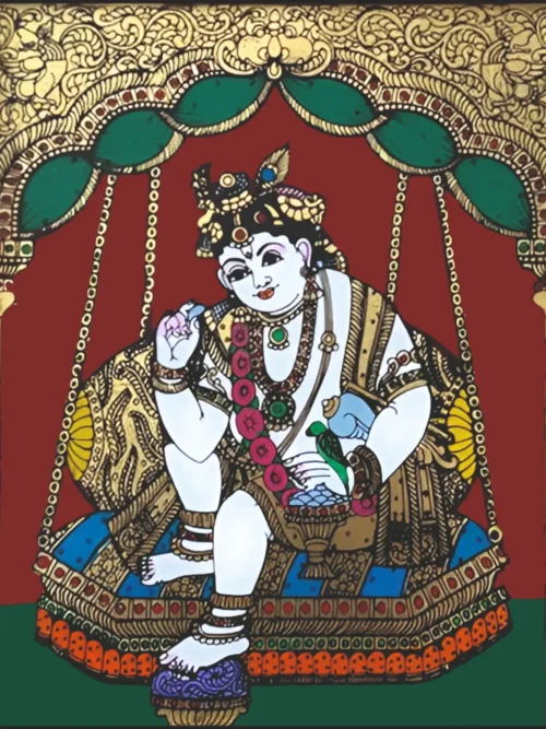 Baby Krishna on the Swing