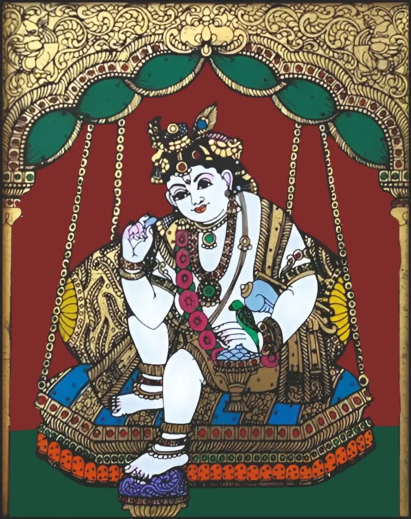 Baby Krishna on the Swing Baby Krishna on the Swing