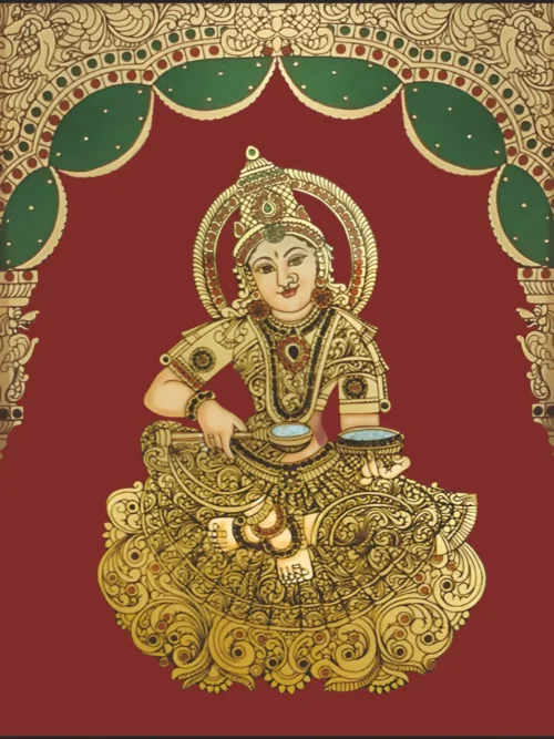 Goddess Annalakshmi (Annapoorani) – Tanjore Painting