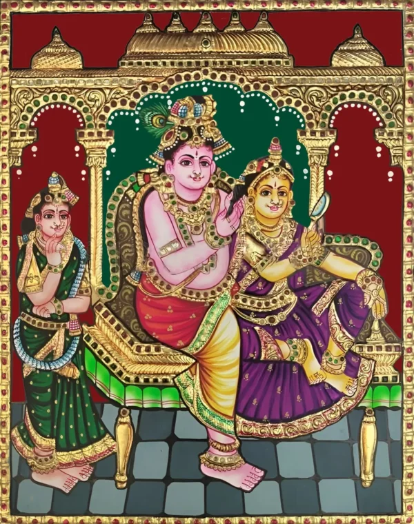 Lord Krishna and Radha on the Swing Lord Krishna and Radha on the Swing