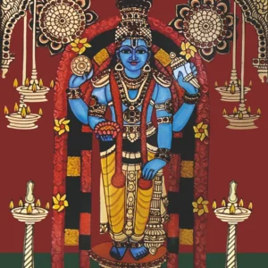 Lord Perumal – Tanjore Painting