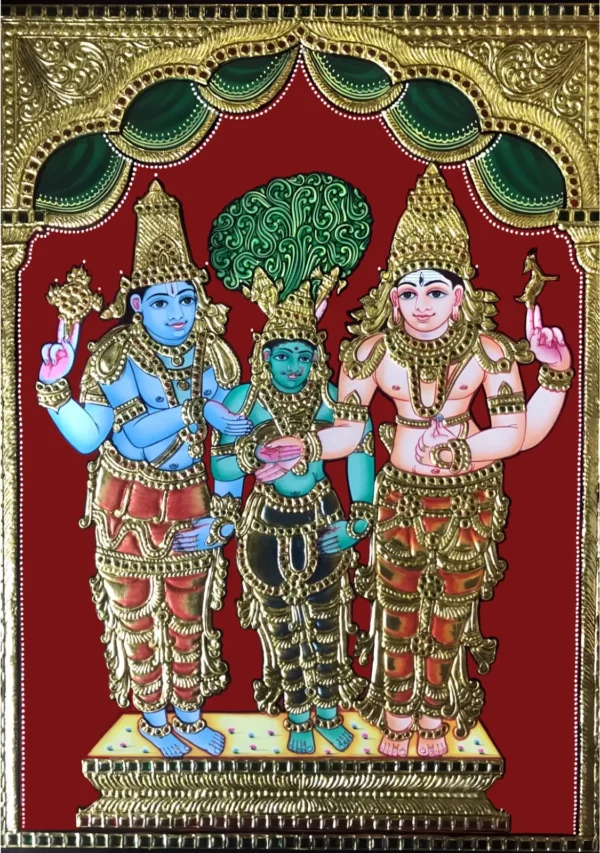 Lord Vishnu with Goddess Lakshmi also known as Alamelu Mangai Thaayaar Lord Vishnu with Goddess Lakshmi (Alamelu Mangai Thaayaar)